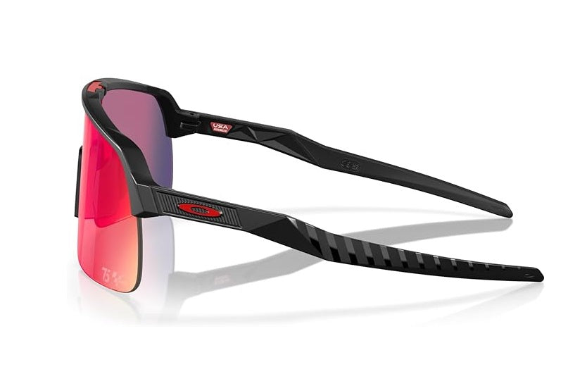 OAKLEY SUTRO LITE SUNGLASSES / MATTE BLACK / RED / PRIZM ROAD / LENS SKU 009463-62