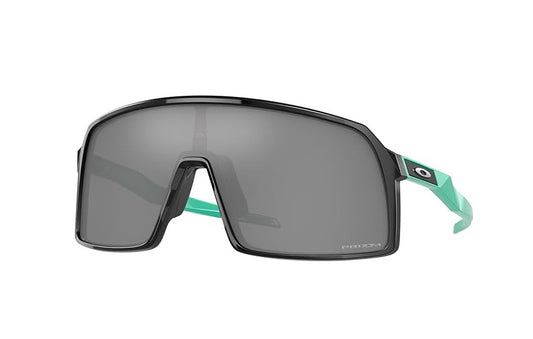 OAKLEY SUTRO SUNGLASSES POLISHED BLACK TEAL PRIZM BLACK LENS SKU 009014-32